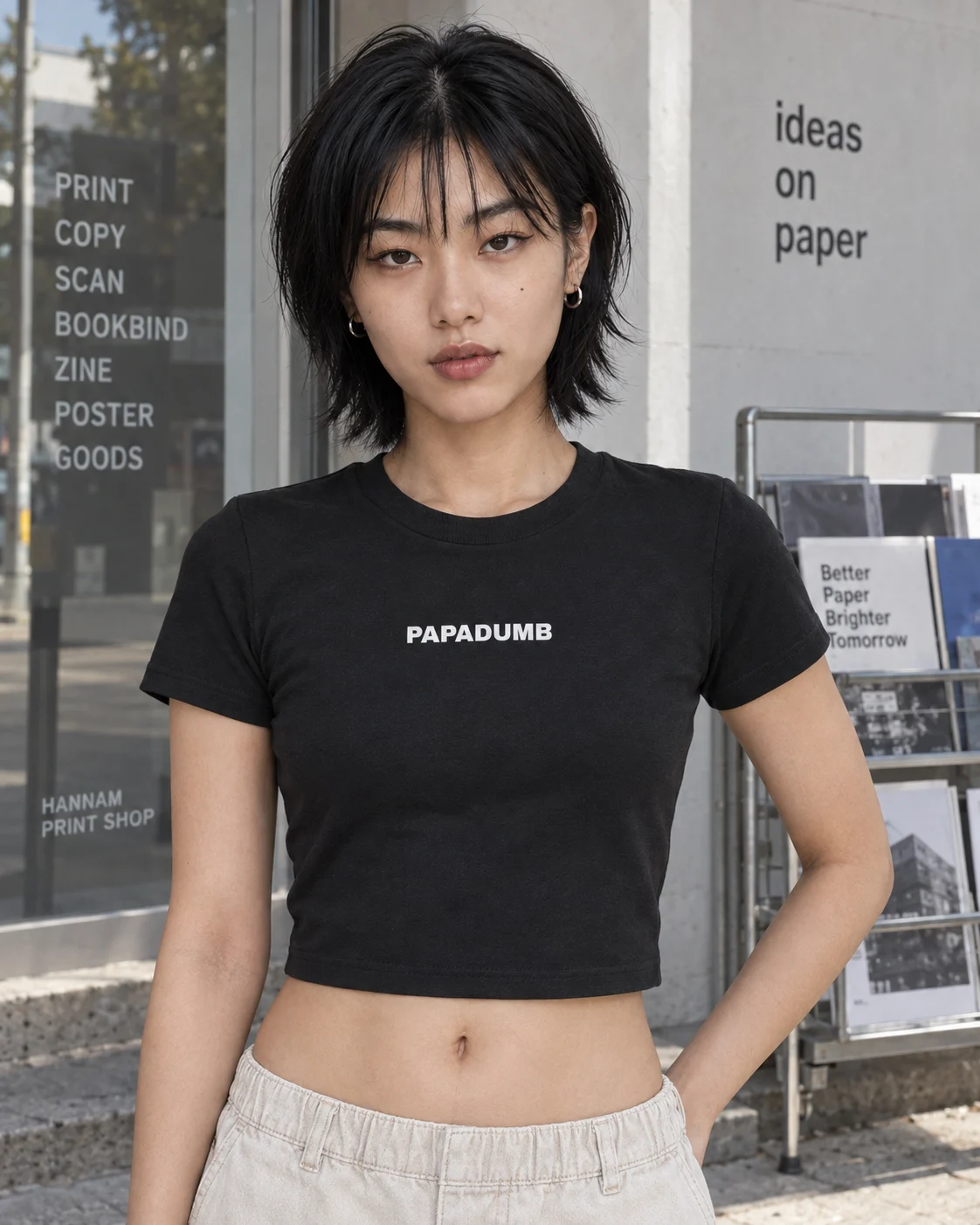 BABY 001 Fitted crop tee