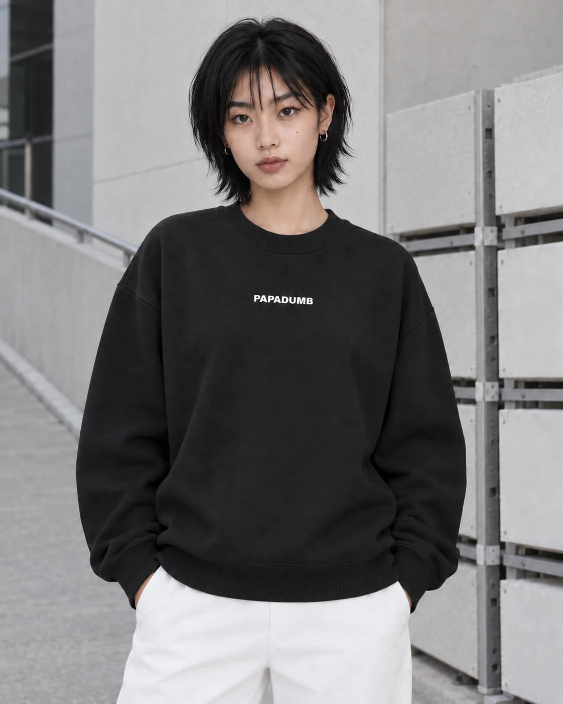 SWEAT 001 Boxy crewneck sweatshirt