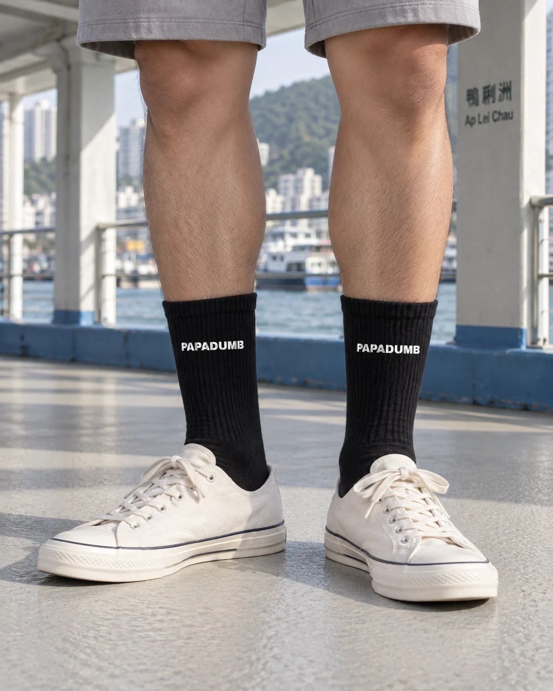SOCKS 001 Rib crew socks
